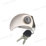 Serratura Flap Lock Moon SX con cilindro e chiavi bianca