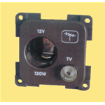 Presa 12V Tipo Accendisigari + Tv colore marrone