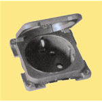 Presa Schuko Con Coperchio colore grigio