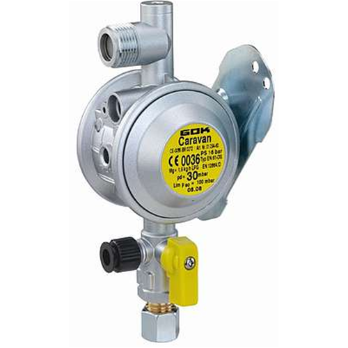 Régulateur 1.5 Kg/h Régulateur De Gaz Caravane 30 Mbar - Avec Manomètre, Pour Bouteille De Gaz IGT Lpg Megastore Qualité